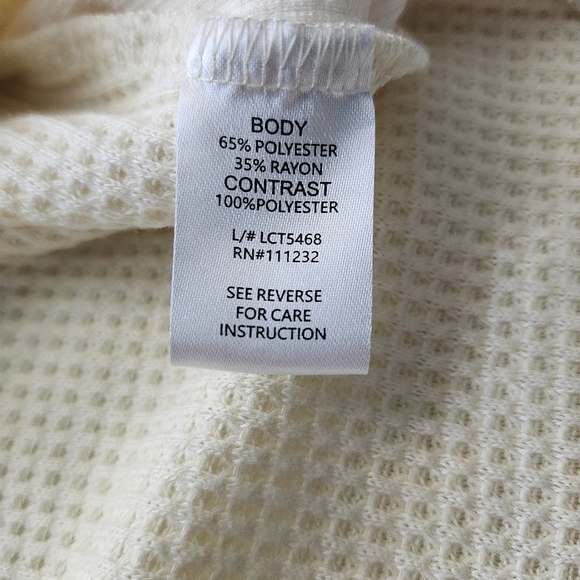 Lucca Size Large Cream Button-Up Women's Cardigan - Picture 7 of 7